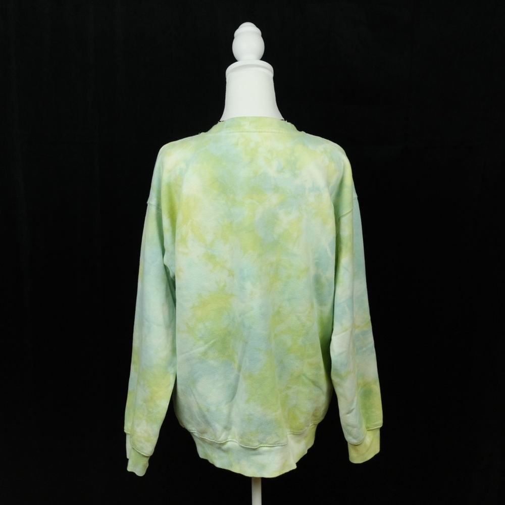 Aritzia Tna cozy fleece tie dye crew neck pullover. Sweatshirt. Size L - Picture 5 of 6